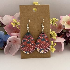 Strawberry Grace Tear Drop Earrings