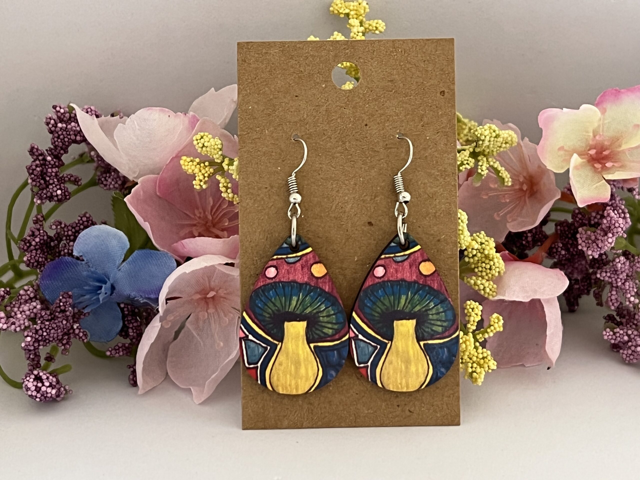 First Mushroom Teardrop Earrings