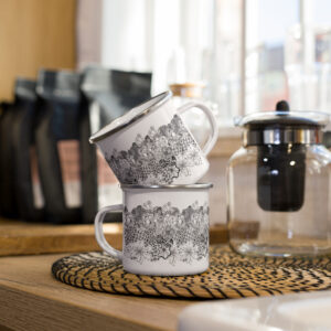 Black & White Enamel Mug