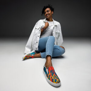 Heart on Fire Women’s slip-on canvas shoes