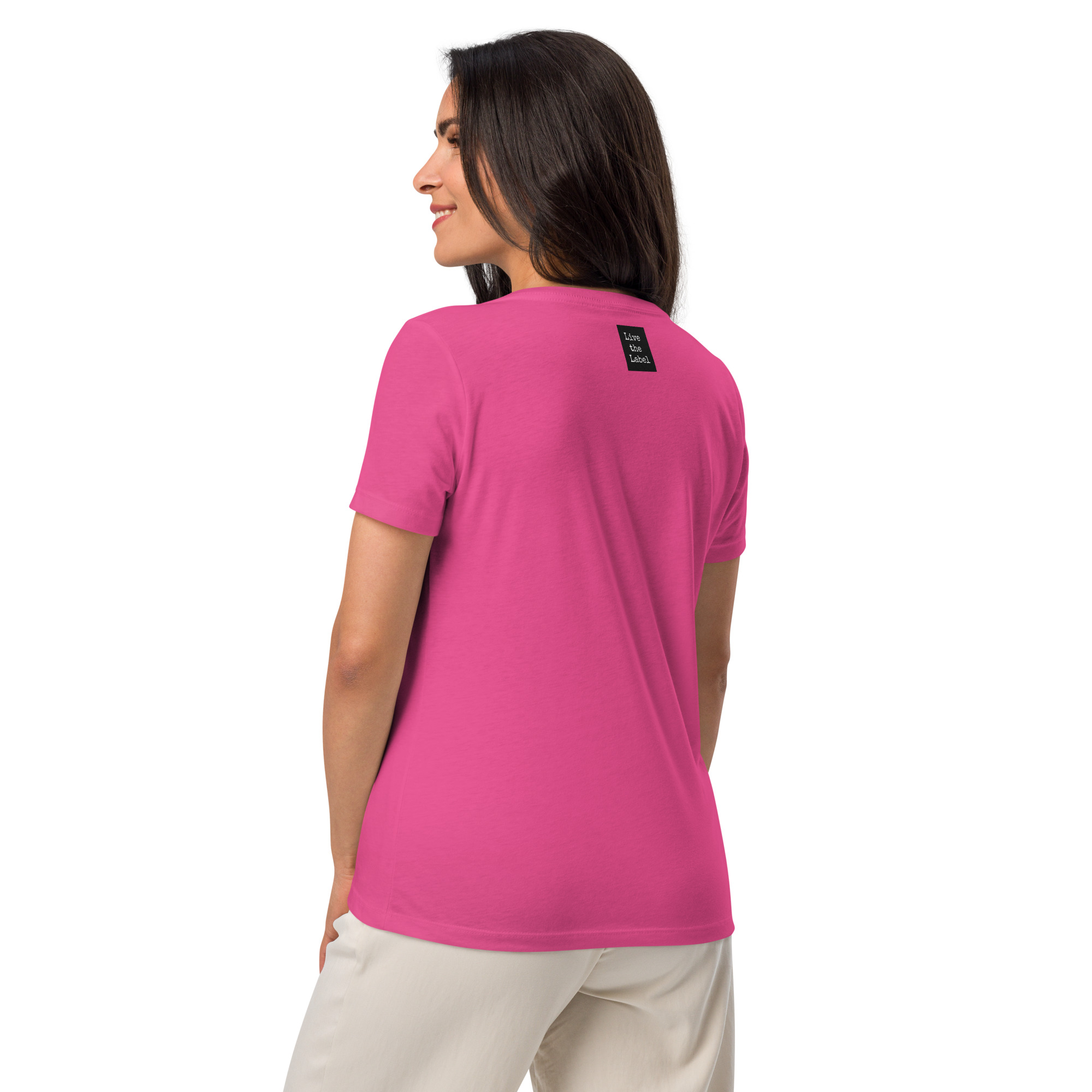 Live the Label Don’t just rock the brand Women’s relaxed v-neck t-shirt - Image 5